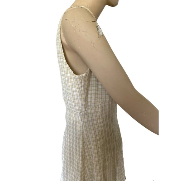 Zaga Collection Women's Long Maxi Herringbone Sleeveless Pleated Dress Size 9/10 - Picture 6 of 14